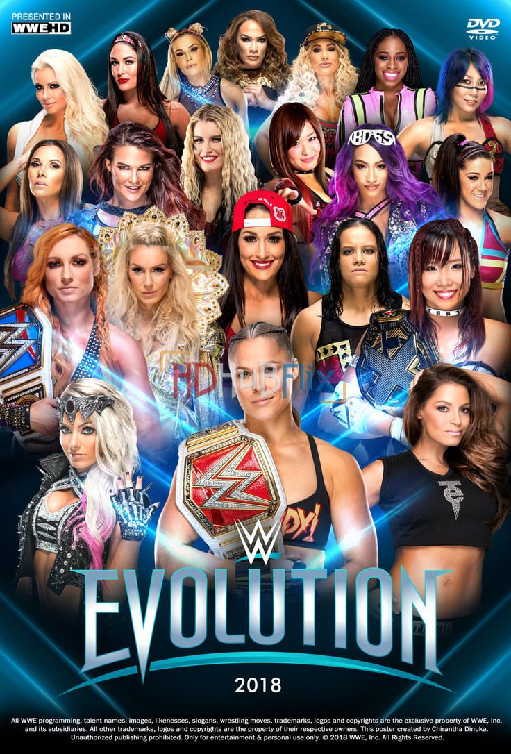 WWE Evolution 2018 PPV 720p WEB HDRip h264 Full WWE Show [1.8GB]