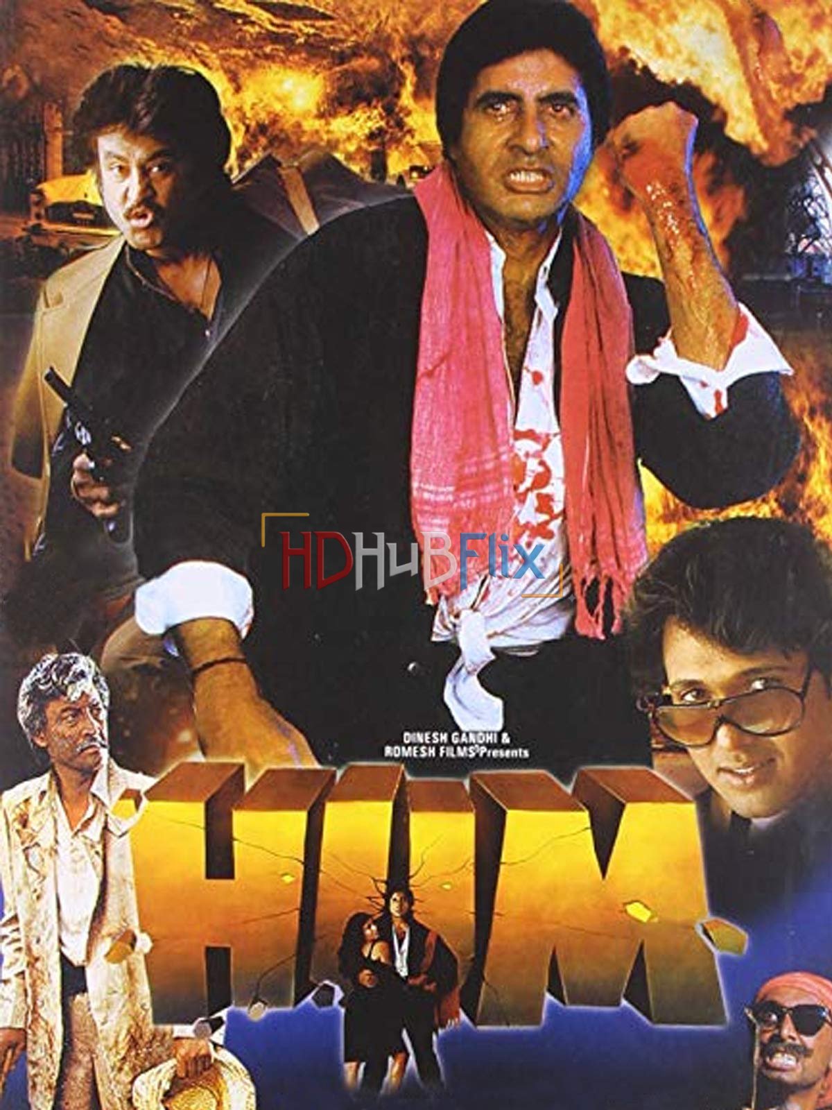 Hum (1991) Hindi 480p HDRip x264 AAC Full Bollywood Movie [550MB]